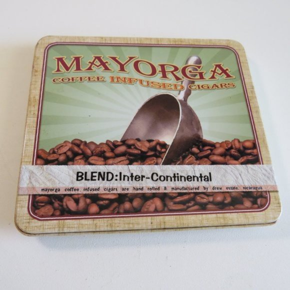 Mayorga Coffee Infused Cigars Tin Case Metal Tin (EMPTY) - Picture 1 of 7
